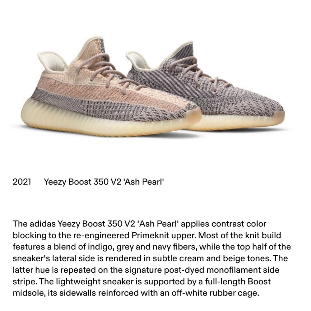 Yeezy 350 V2 ash pearl